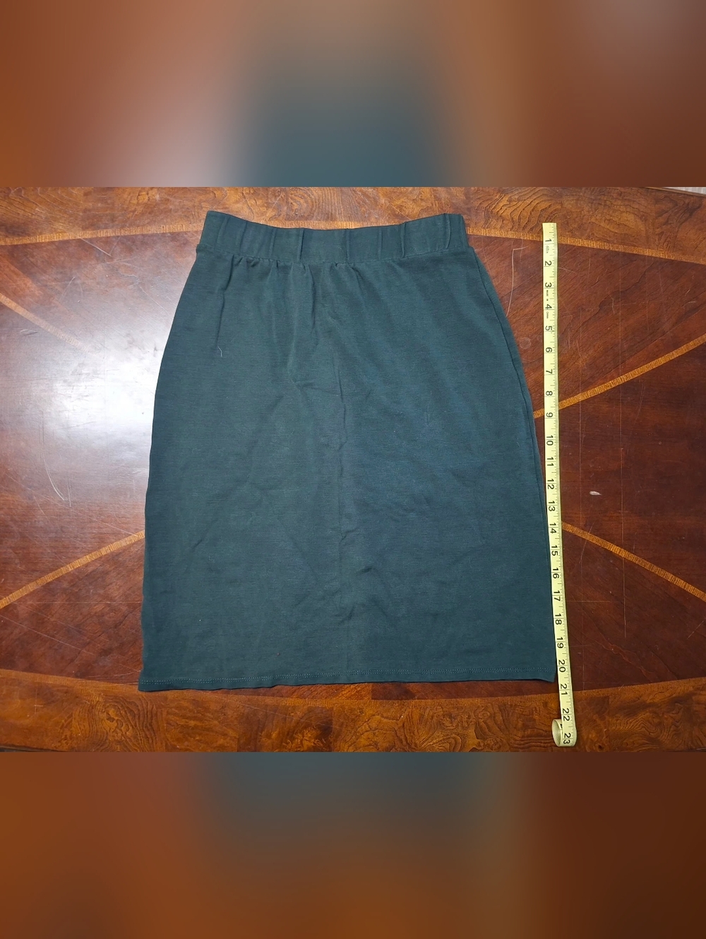 Women's Classic Elastic-Waist Pencil Skirt - Dark Green